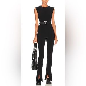 Norma Kamali Sleeveless Spat Legging Jumpsuit - Black - Medium - NWT